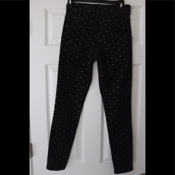 Express | Blk Wash Rhinestone Jeweled Skinny Jeans - Picture 11 of 12